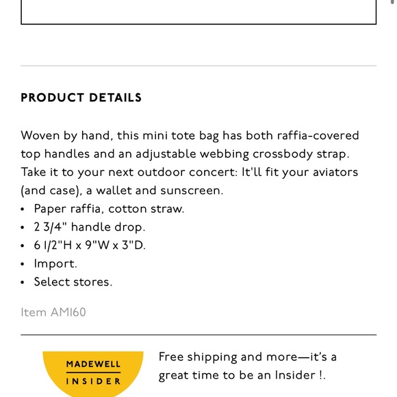 Madewell The Mini Straw Tote Bag - Picture 4 of 6